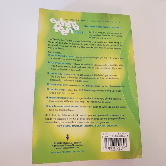 Extreme Teen Bible-NKJV: No Fears, No Regrets, Just a Future with a Promise - Picture 6 of 16